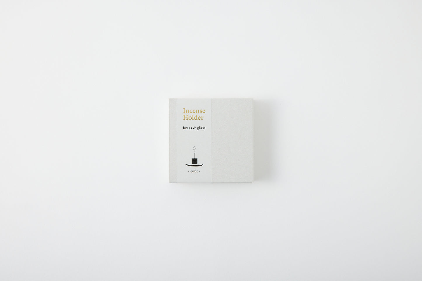 Brass Cube Incense Holder with Glass Plate