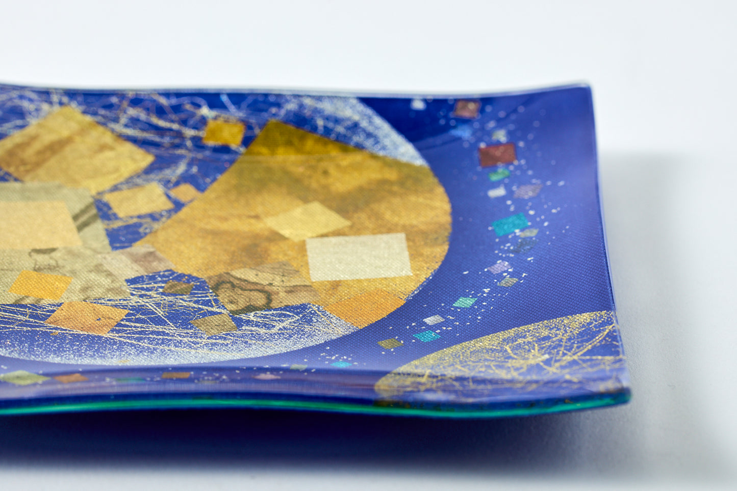 Twin Moons "双子月"– Blue with Yakihaku & Kirihaku Plate