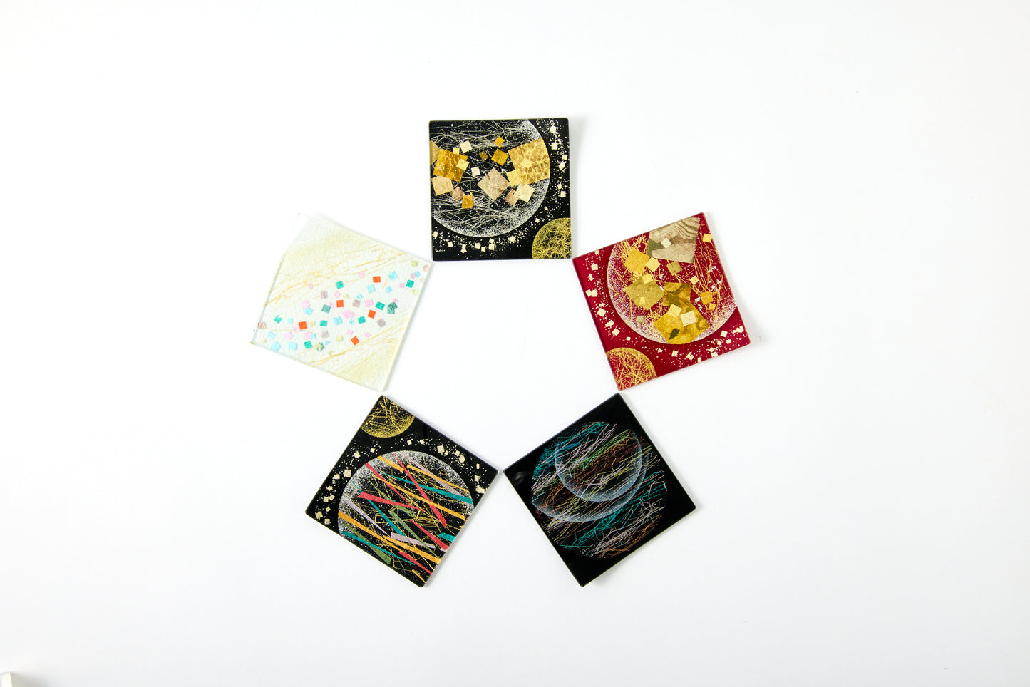 Twin Moons "双子月"– Black with Yakihaku & Kirihaku Plate