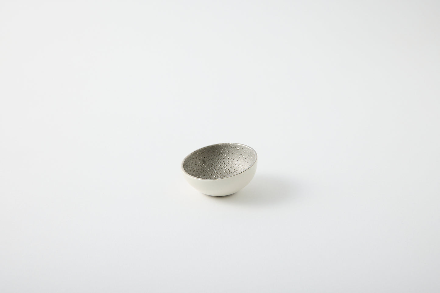 Utage Small Bowl, Round, White & Silver