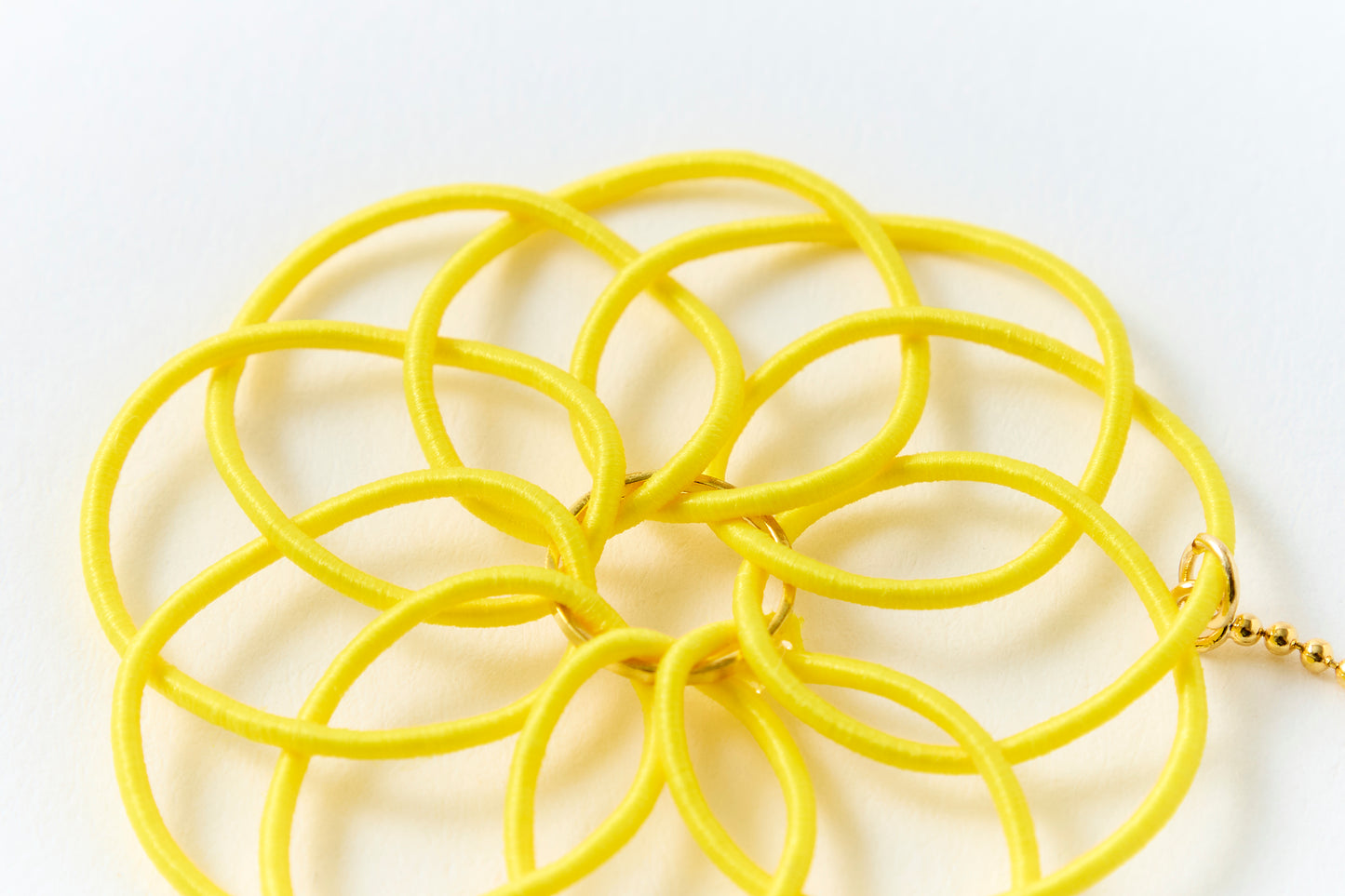 Hana Wind Chime | Non-Pierced Earrings (Resin) - Canola Yellow