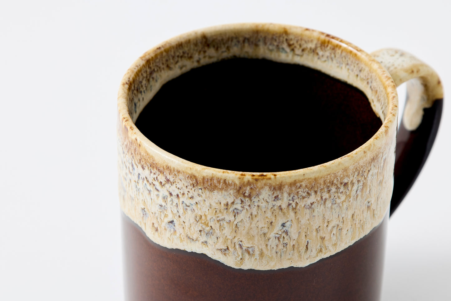 FD Brown Karatsu Drip Tall Mug Hasami Porcelain