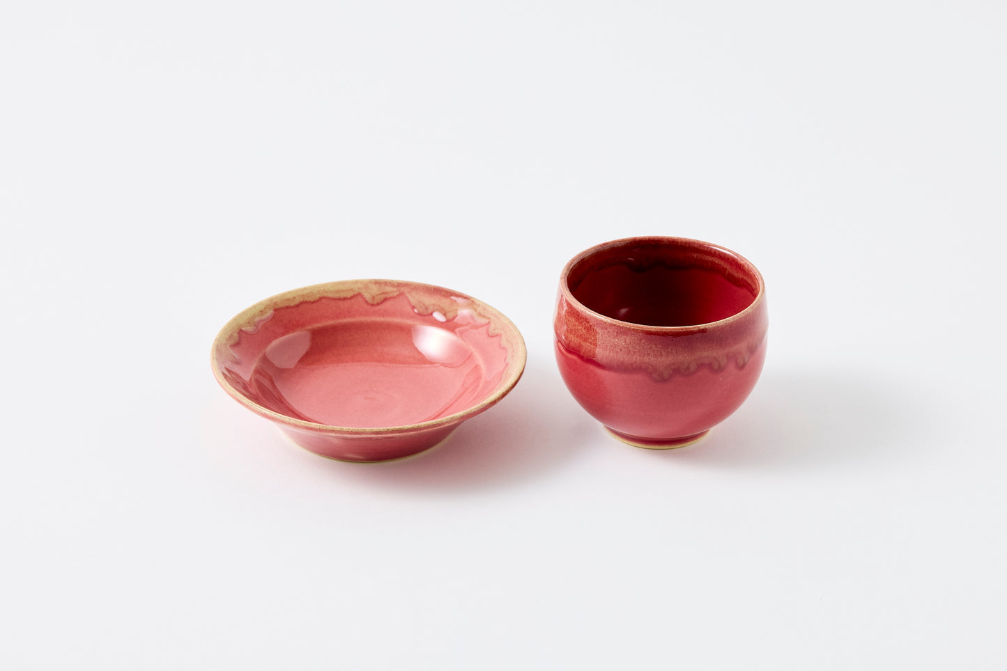 FD Edge Glaze Drip Sencha Teacup & Saucer Hasami Porcelain
