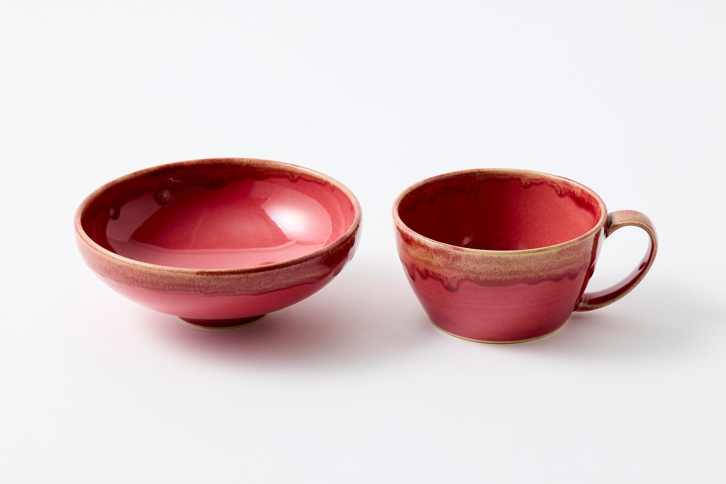 FD Edge Glaze Drip Round Flat Bowl Hasami Porcelain