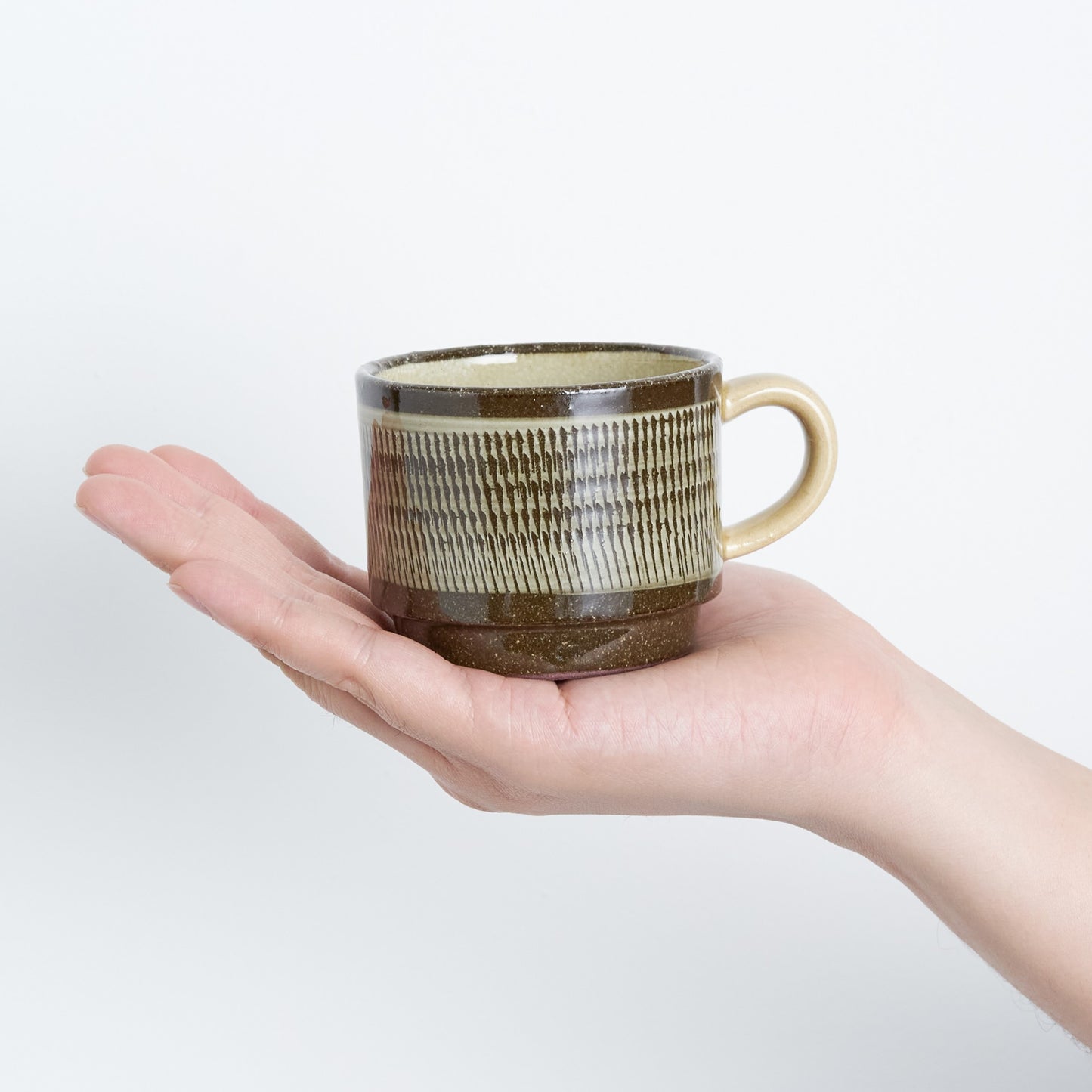FD Yellow Glaze Tobikanna Coffee Cup & Saucer Hasami Porcelain
