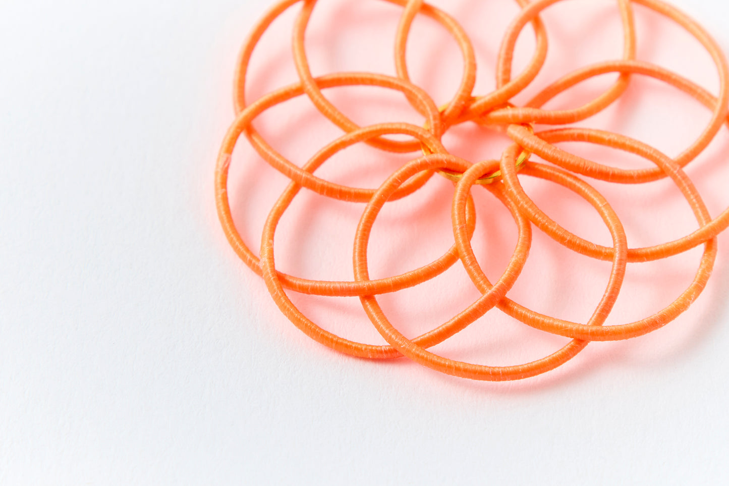 Hana Wind Chime | Post Pierced Earrings - Light Orange