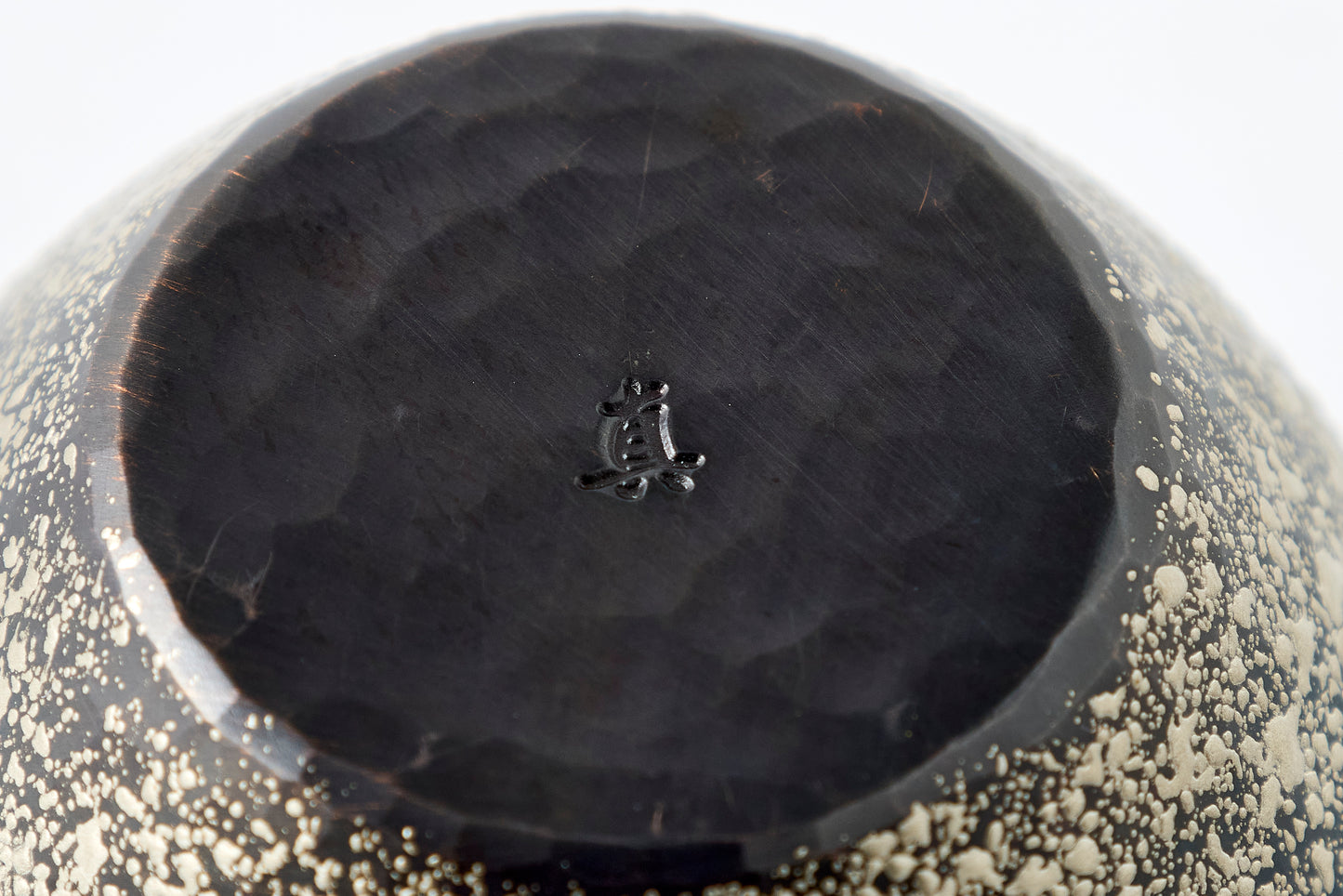 Sake Cup – Polished Tin / Splashing Waves