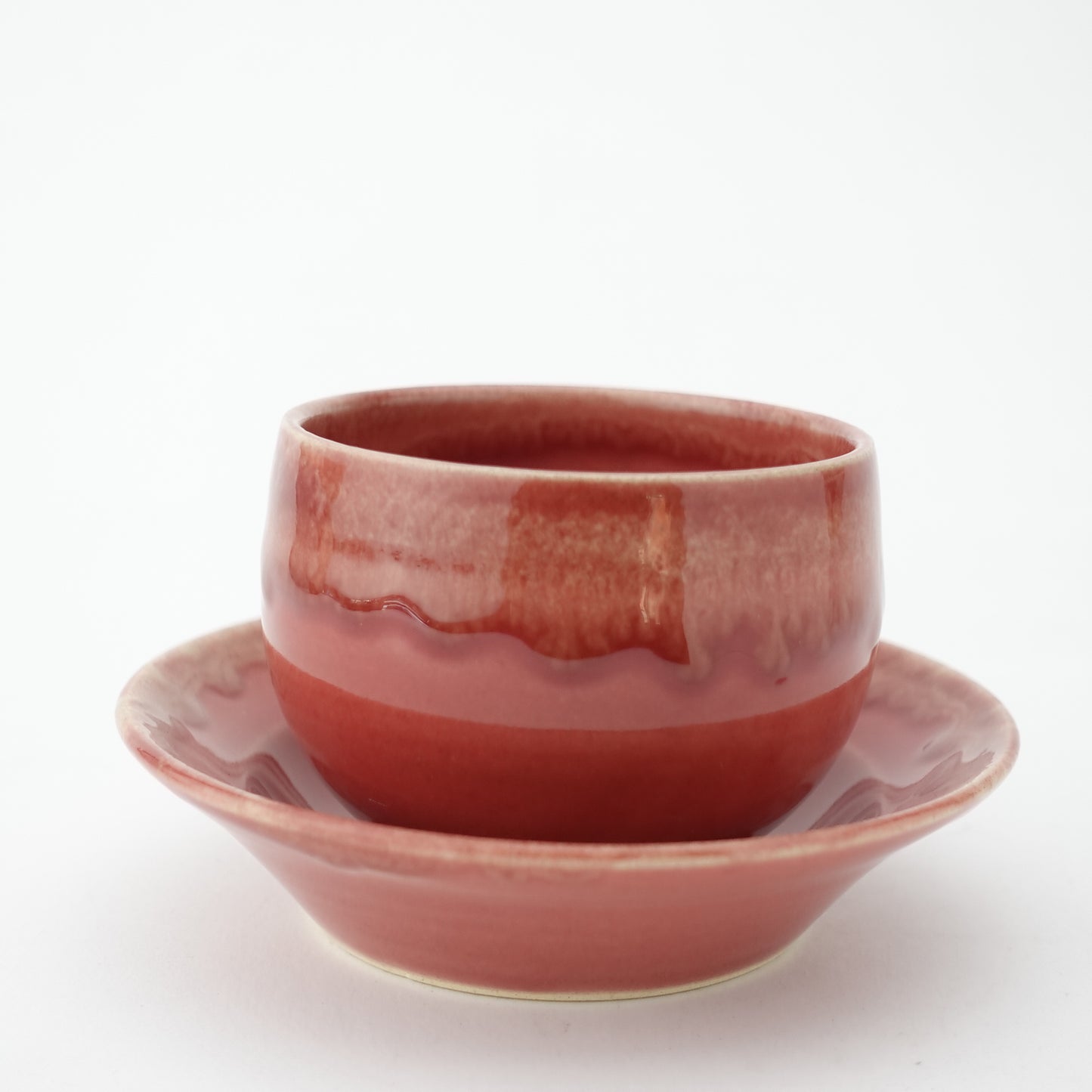FD Edge Glaze Drip Sencha Teacup & Saucer Hasami Porcelain
