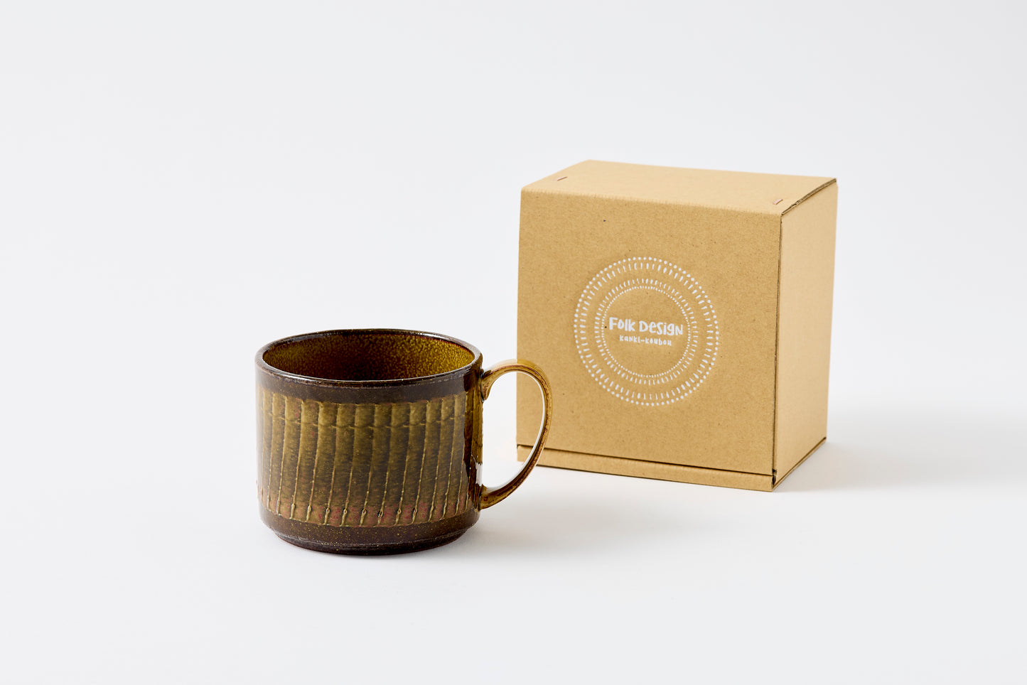 FD Amber Glaze Brush Stroke Mug Hasami Porcelain