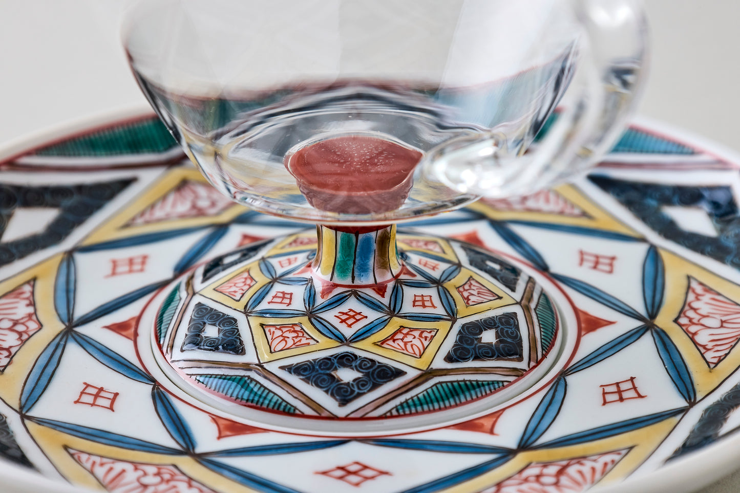 Coffee Cup & Saucer - Ko-Kutani Diamond Motif