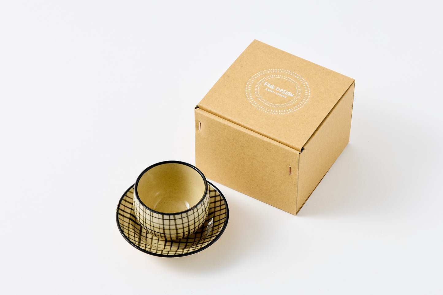 FD Lattice Sencha Teacup & Saucer Hasami Porcelain