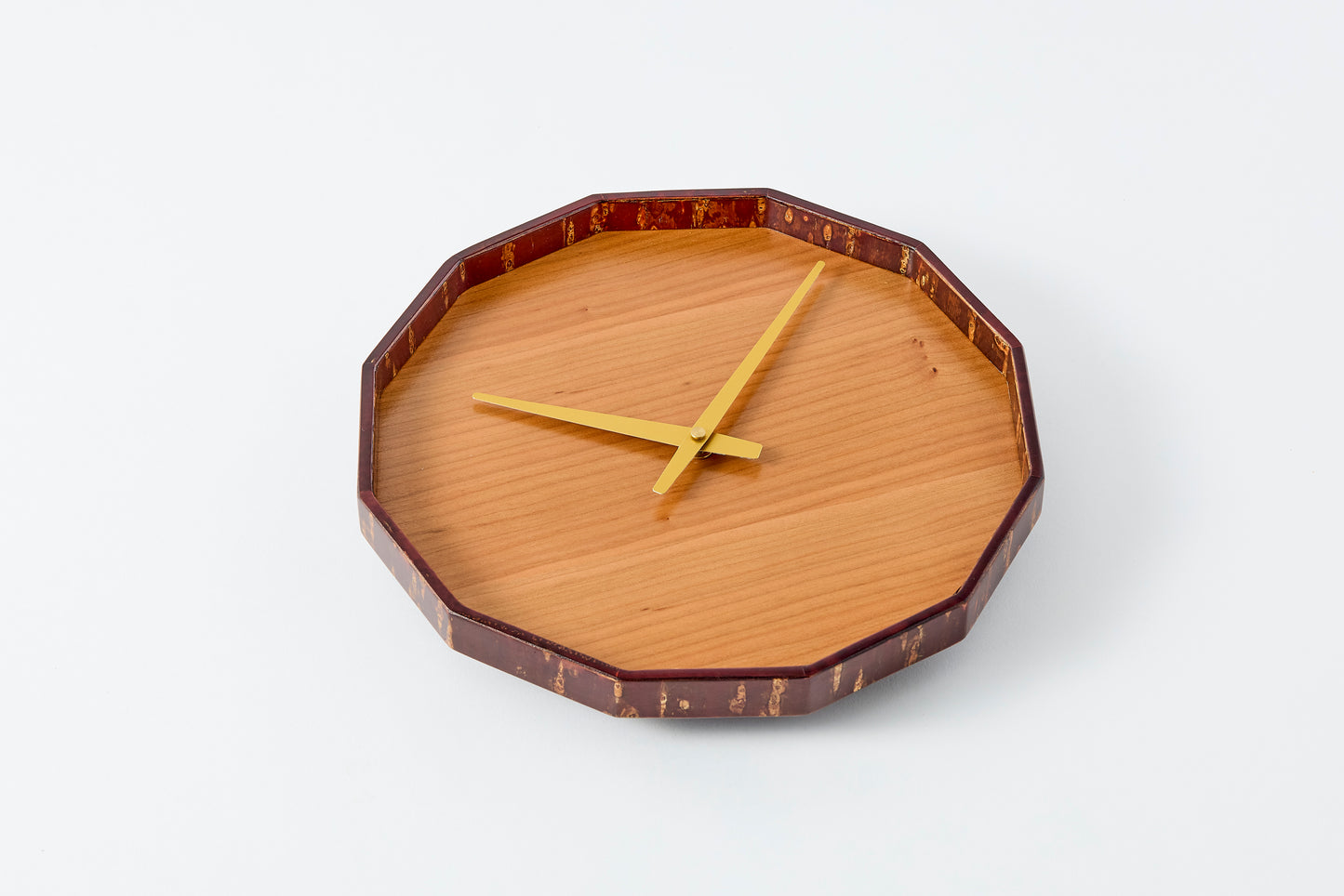 12-Sided Clock – Cherry Wood