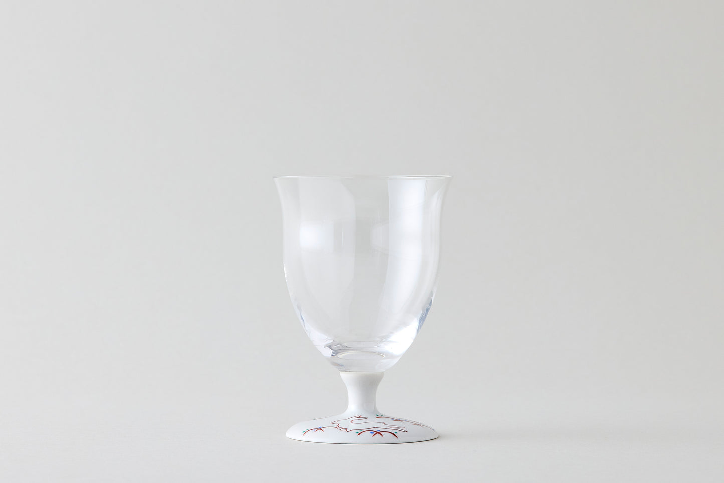 Free Glass Small (Plain) - Rabbit Motif Red