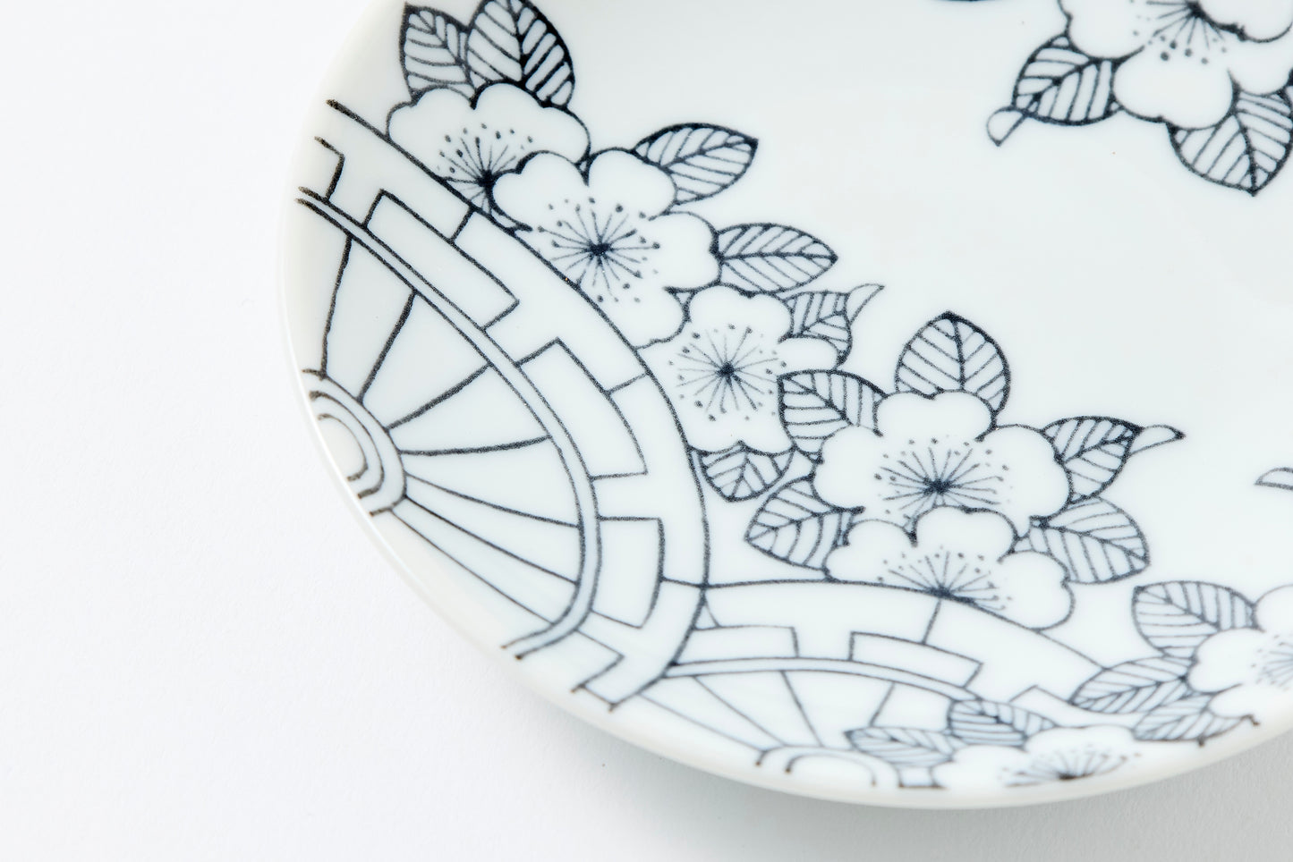 Gosho-guruma Motif Nabeshima Komon Small Plate Imari Porcelain
