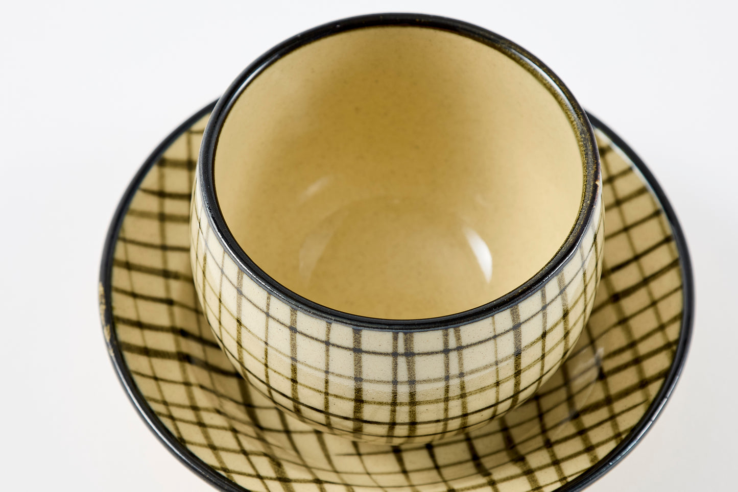 FD Lattice Sencha Teacup & Saucer Hasami Porcelain