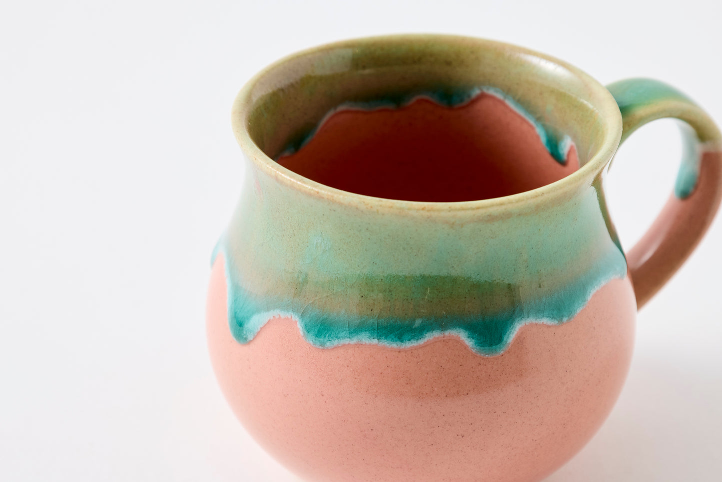 White Drip Glaze Pink Aroma Mug Hasami Porcelain