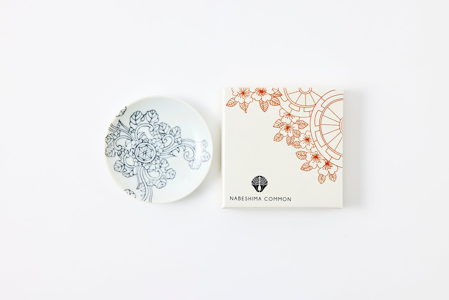 Floral Arabesque Motif Nabeshima Komon Small Plate Imari Porcelain