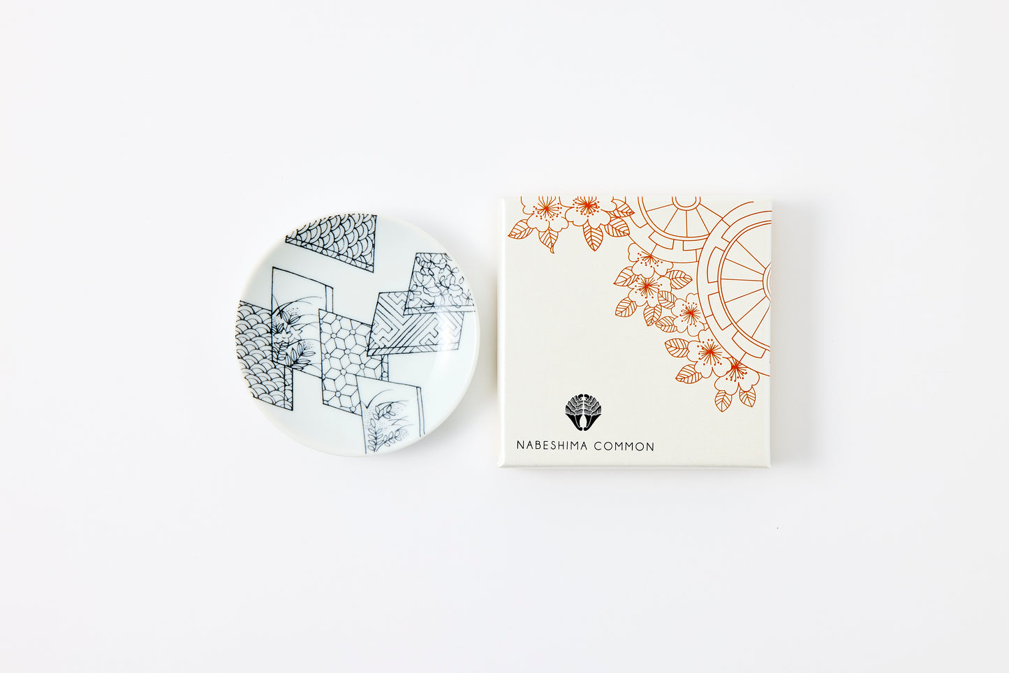 Ezoshi Motif Nabeshima Komon Small Plate Imari Porcelain