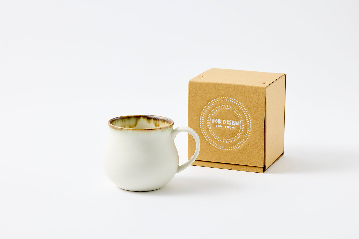 Rust Rim Matte White Aroma Mug Hasami Porcelain
