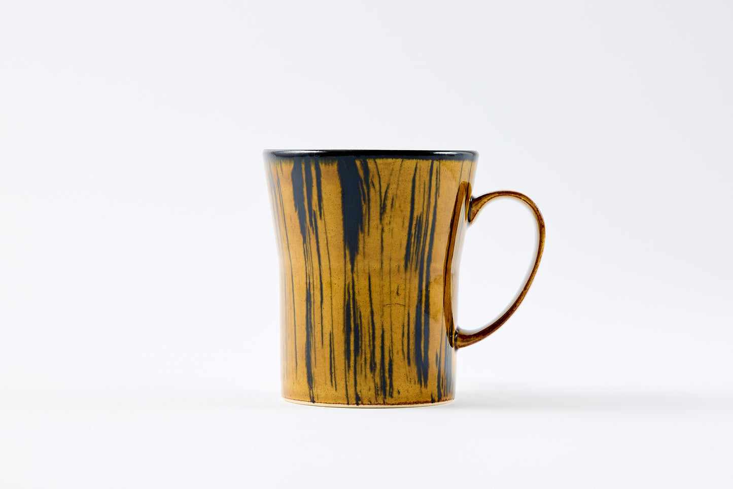 FD Striped Amber Glaze Mug Hasami Porcelain