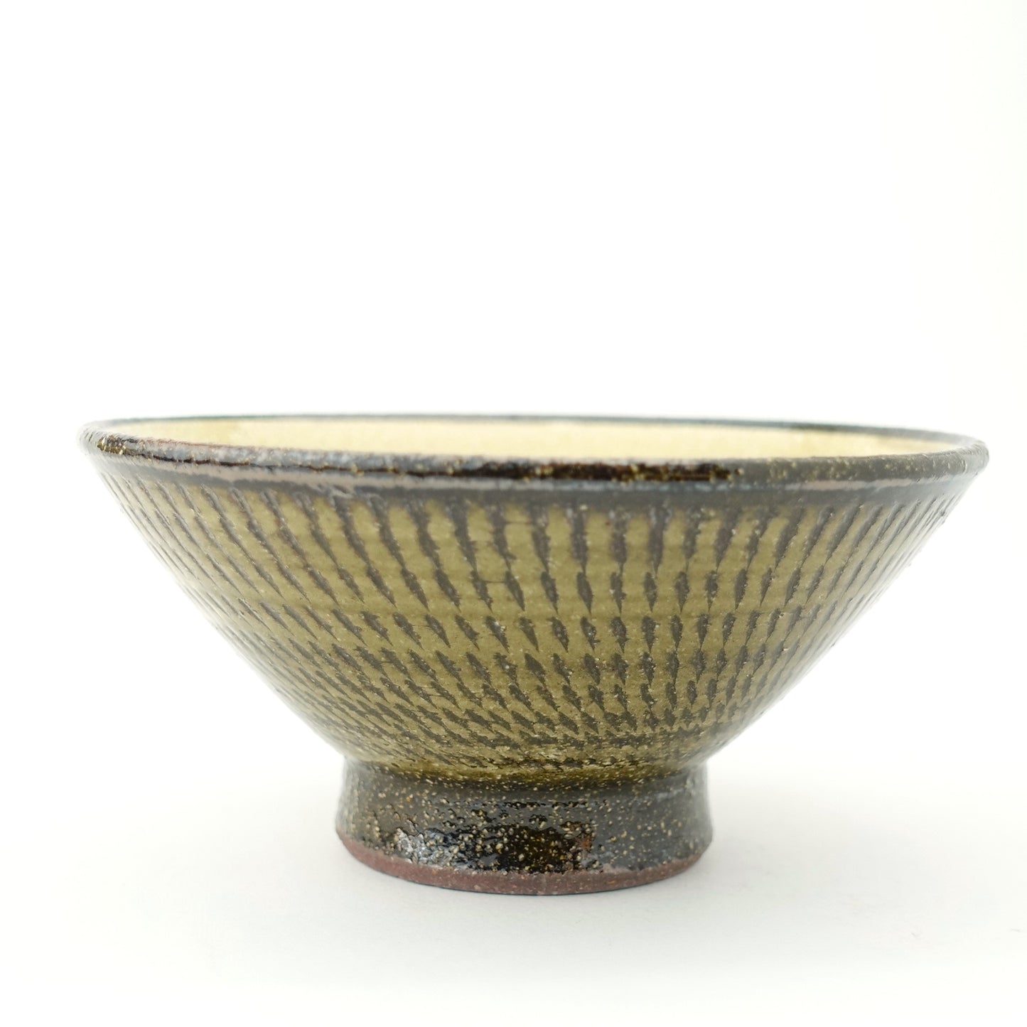 FD Yellow Glaze Tobikanna Rice Bowl Hasami Porcelain