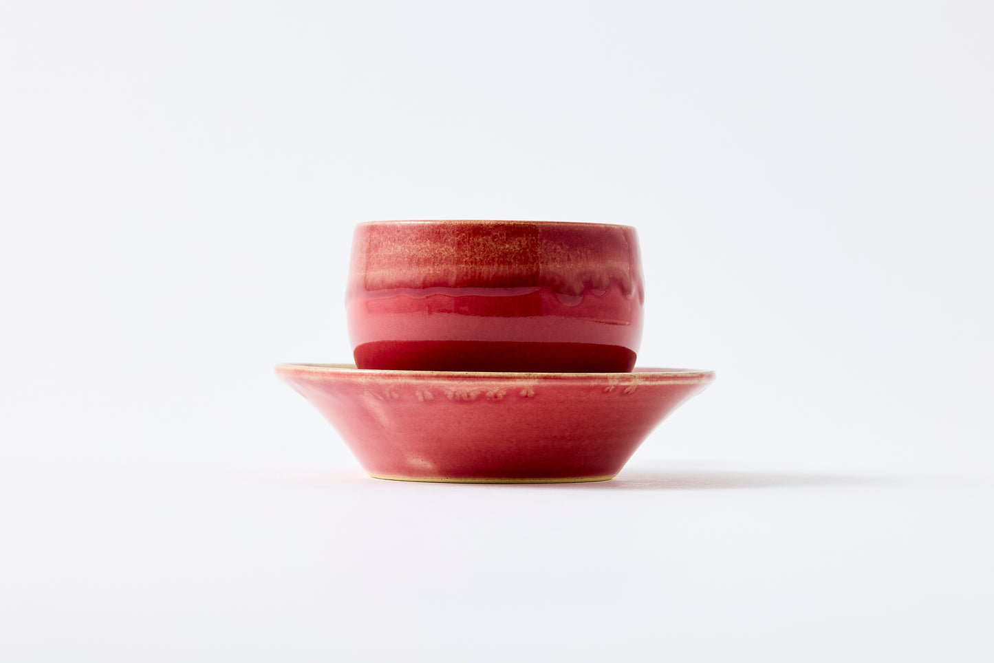 FD Edge Glaze Drip Sencha Teacup & Saucer Hasami Porcelain