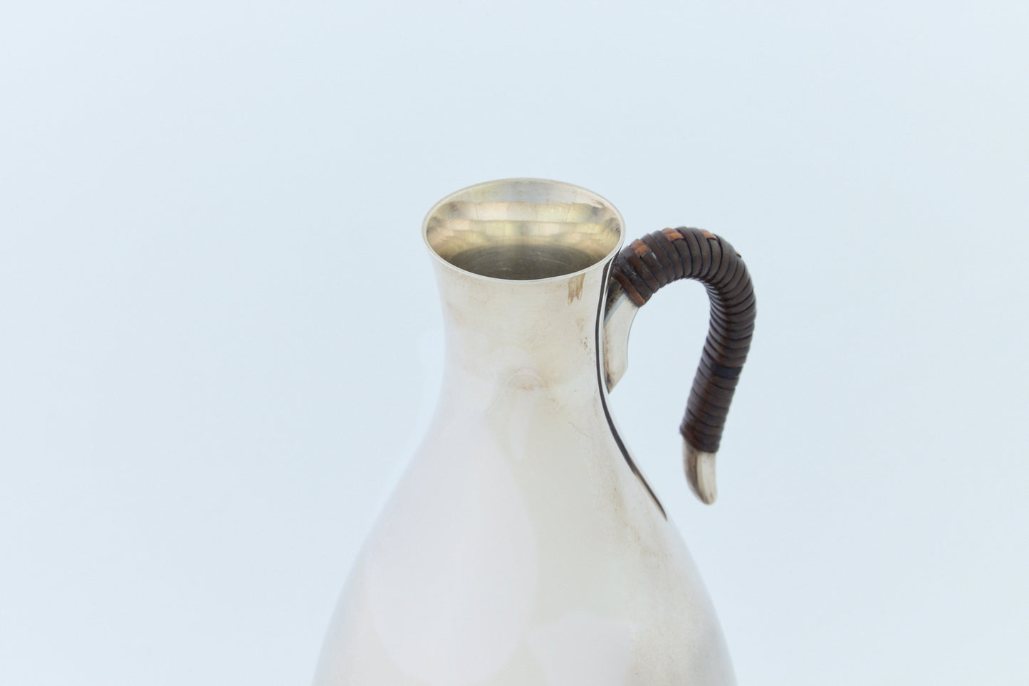 Silver Hammered Sake Pitcher and Cup Set
