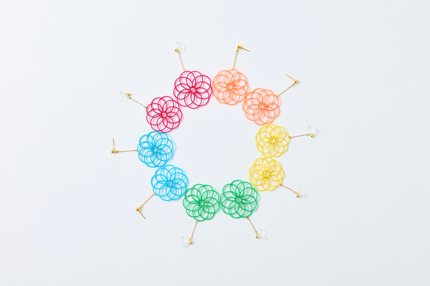 Hana Wind Chime | Post Earrings - Light Blue