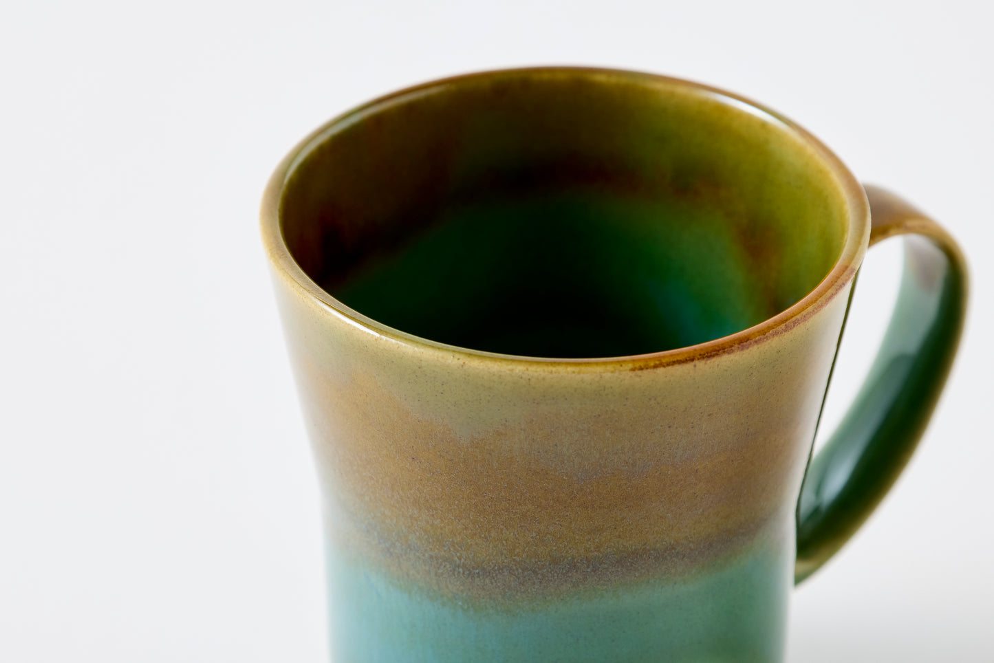 FD Oribe and Amber Split Glaze Mug Hasami Porcelain