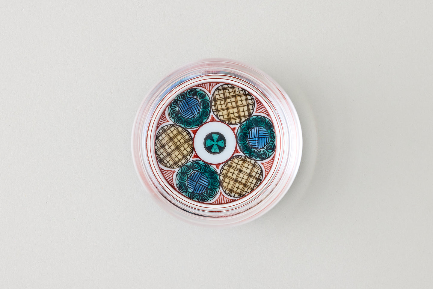 Rock Glass - Ko-Kutani Circle Motif