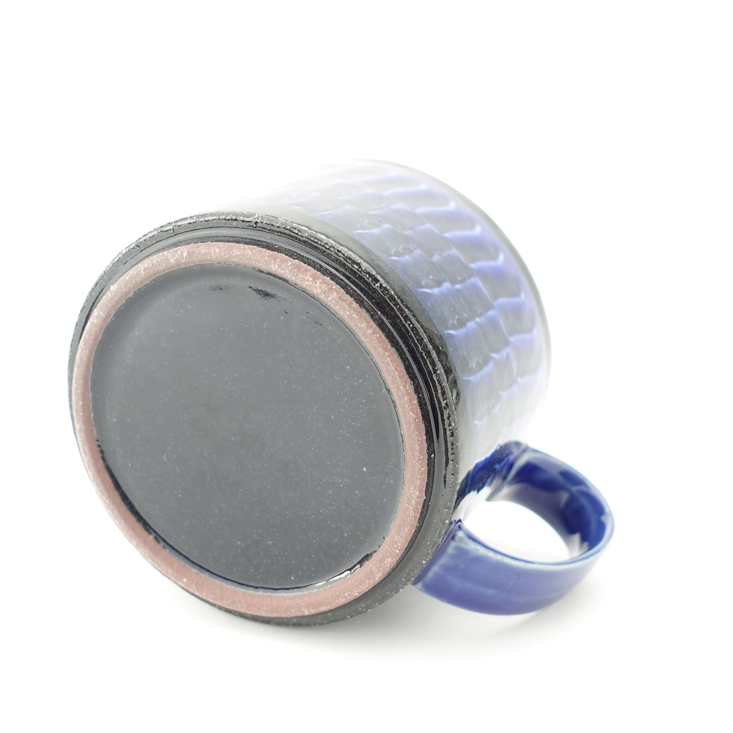 FD Blue Glaze Brush Stroke Lidded Mug Hasami Porcelain