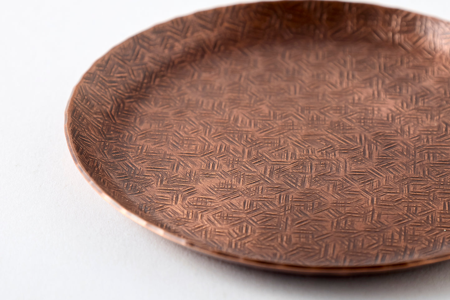 Small Plate – Crossed Blades / Oxidized Copper