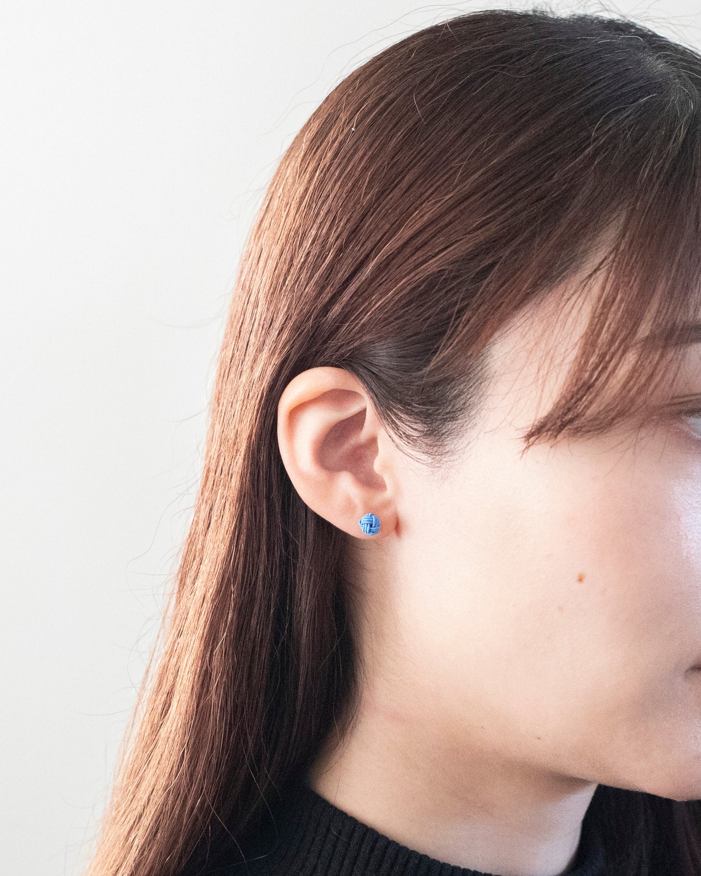 Musubi-dama | Post Pierced Earrings - Dayflower Blue