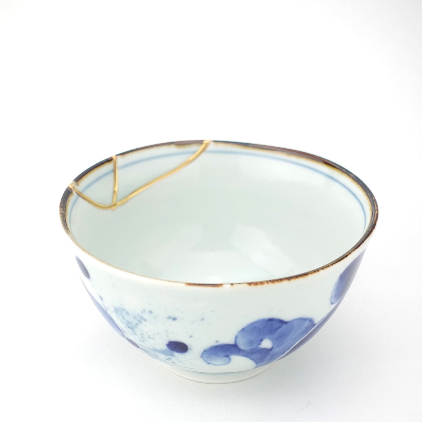 Gold Line Kosome Rabbit Rice Bowl Imari Porcelain