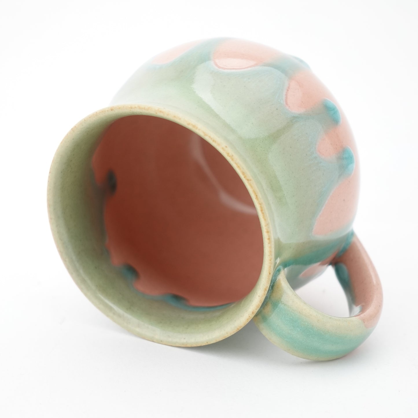 White Drip Glaze Pink Aroma Mug Hasami Porcelain