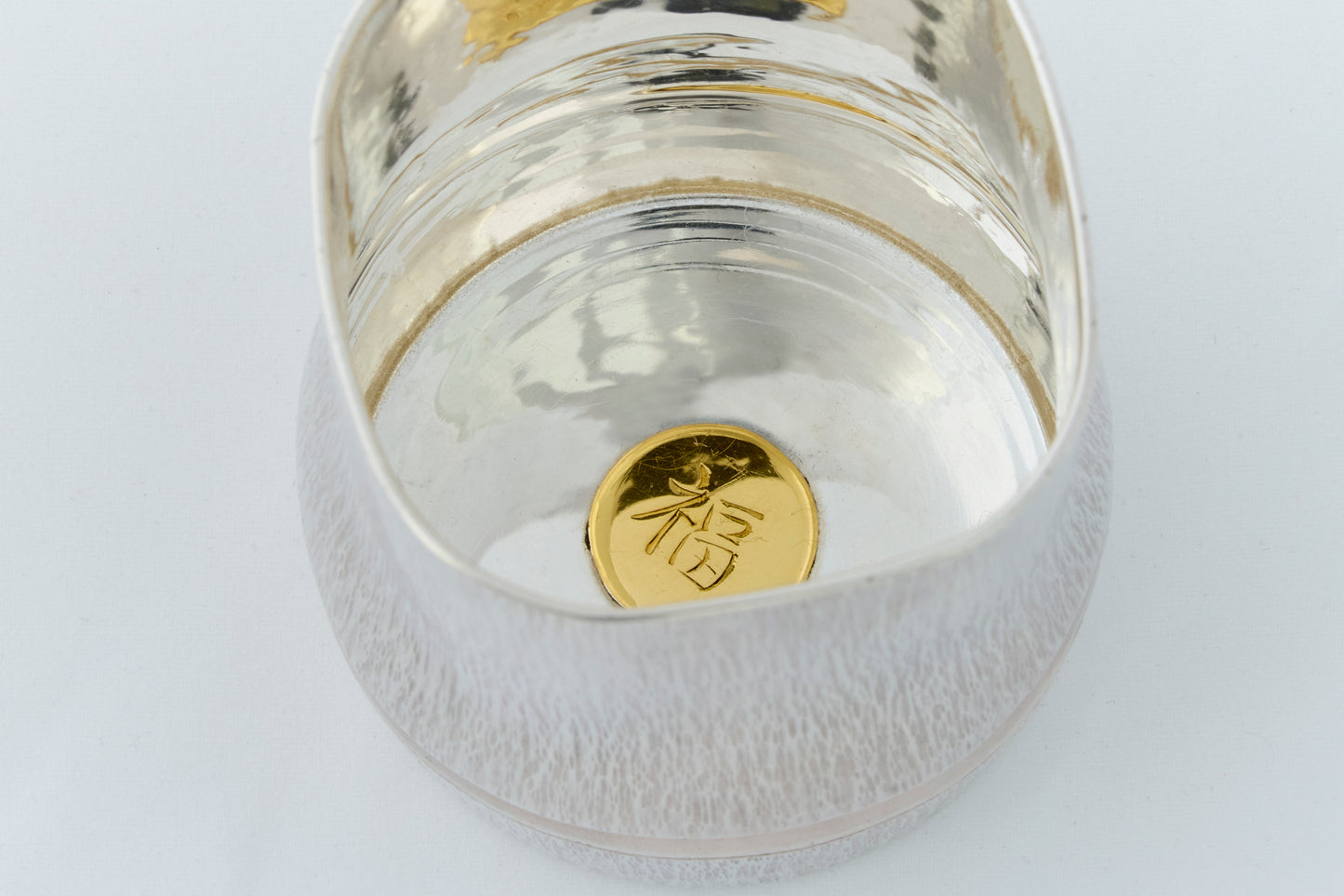 Pure Silver Bamboo-Style Sake Pitcher and Cup Set