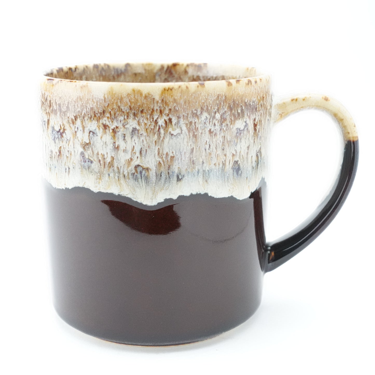 FD Brown Karatsu Drip Tall Mug Hasami Porcelain