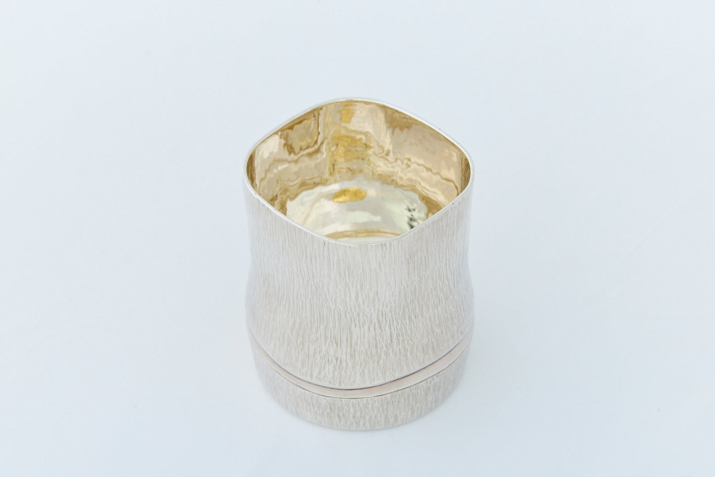 Pure Silver Bamboo-Style Sake Pitcher and Cup Set