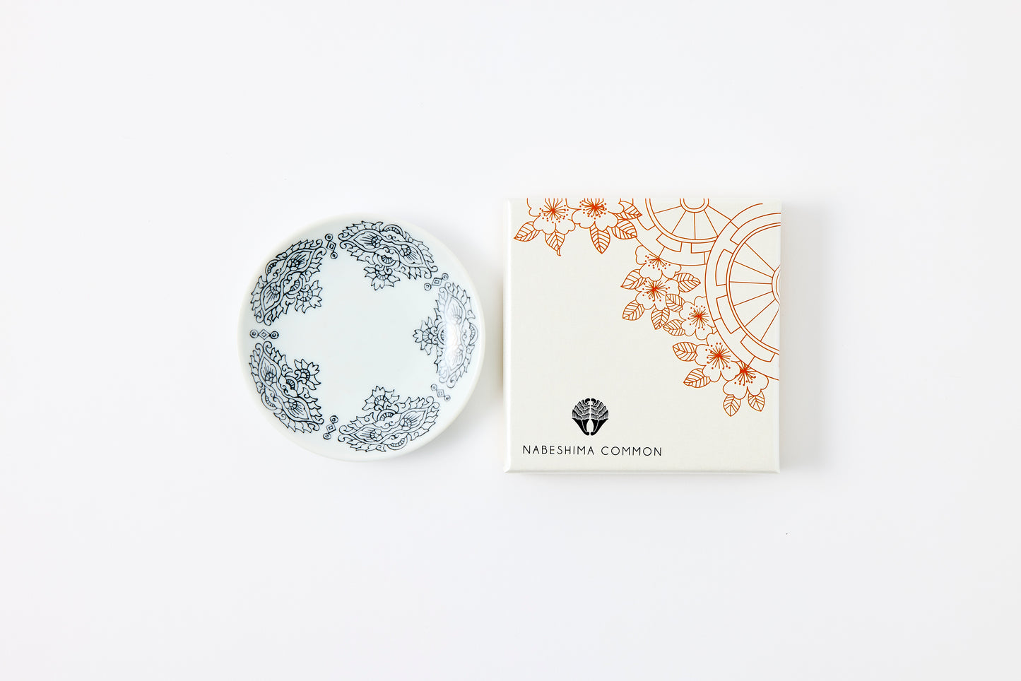 Five-Petal Karabana Motif Nabeshima Komon Small Plate Imari Porcelain