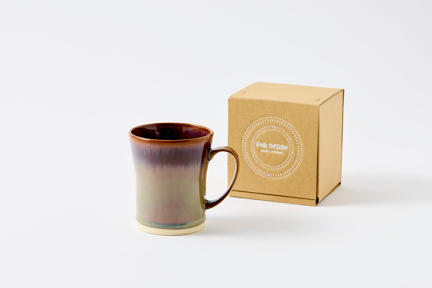 FD Rust Rim and Amber Glaze Mug Hasami Porcelain