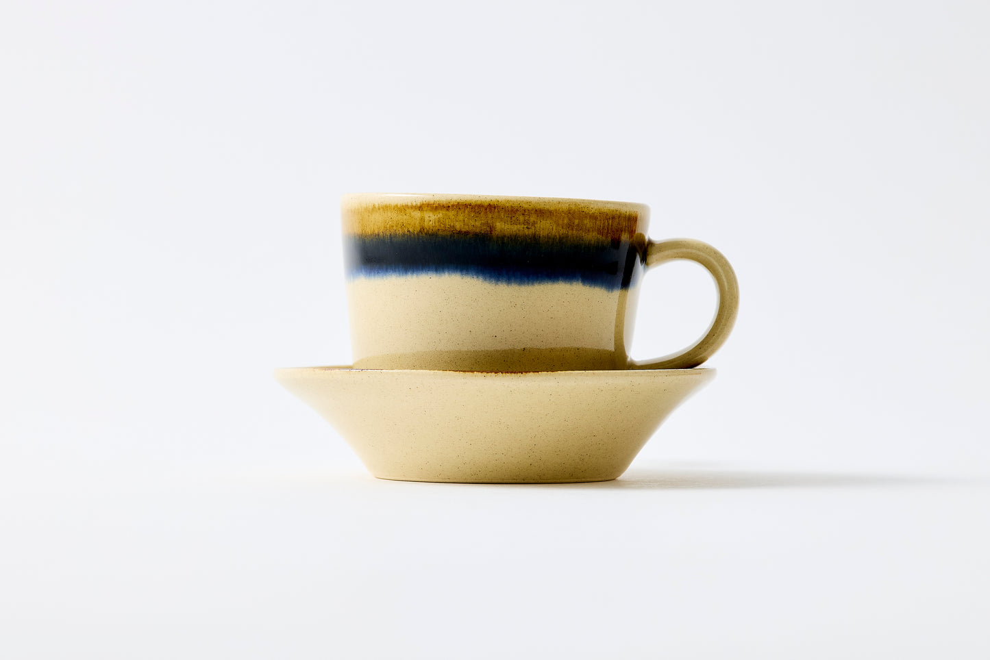 Two-Tone Wrapped Cup & Saucer Hasami Porcelain