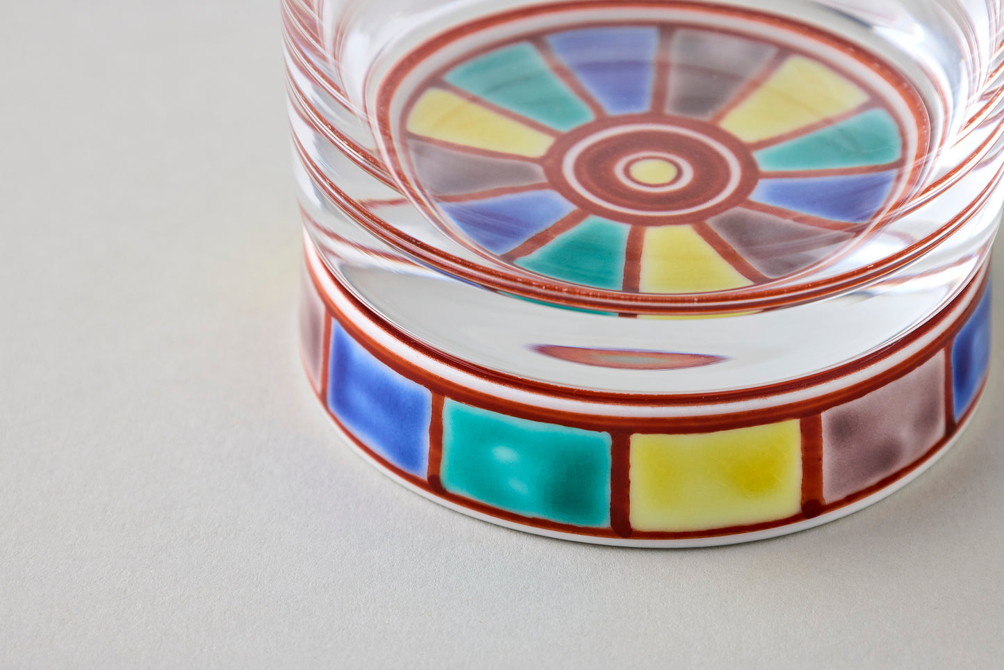 Rock Glass - Iroe Tokusa Motif Red