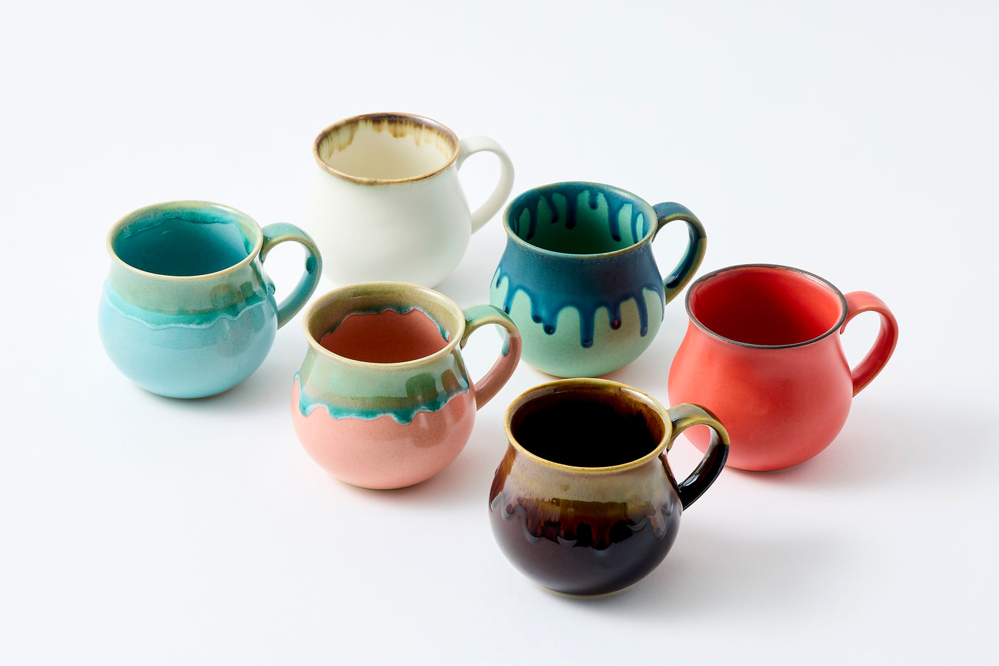 Turquoise Oribe Drip Glaze Aroma Mug Hasami Porcelain
