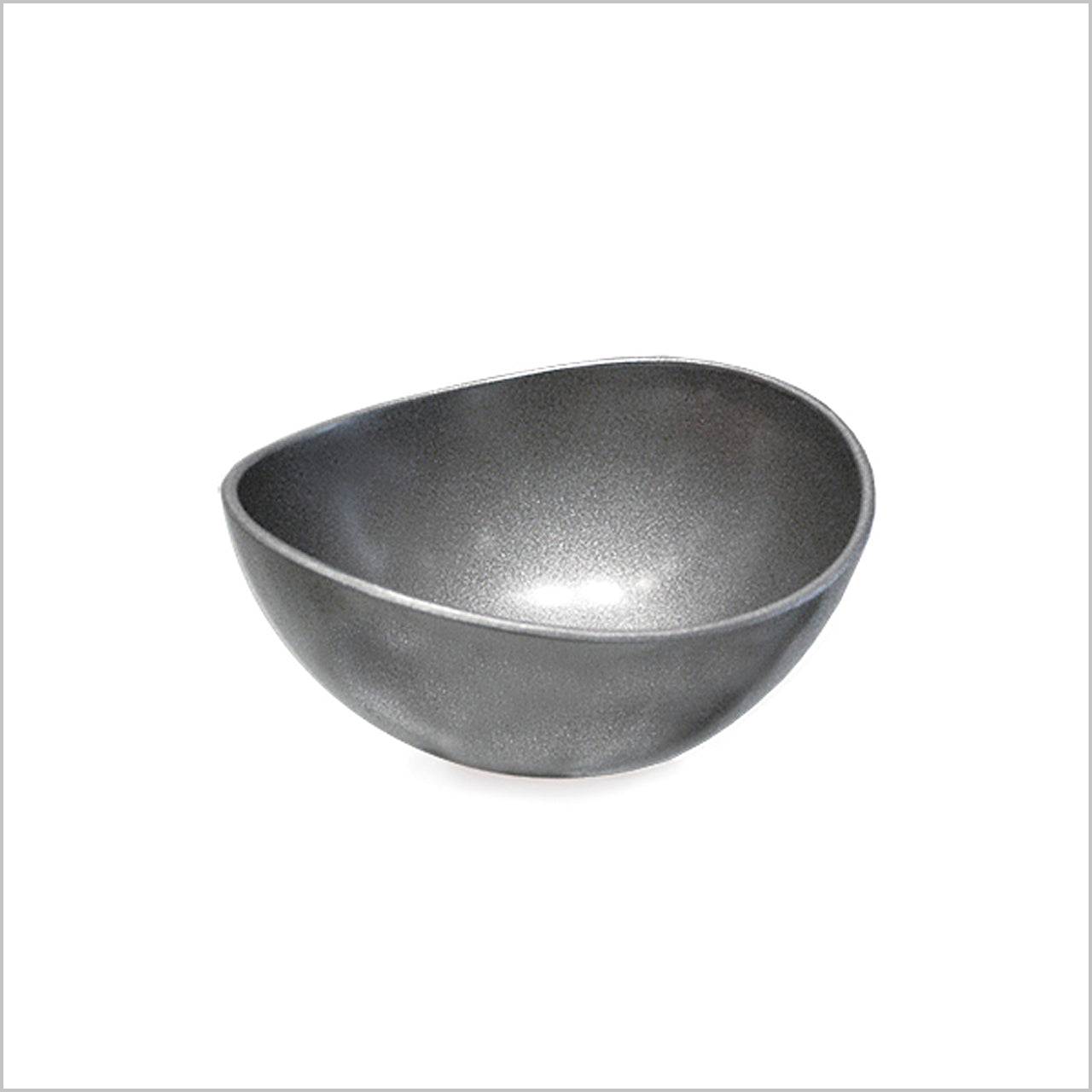 wave bowl / silver metallic