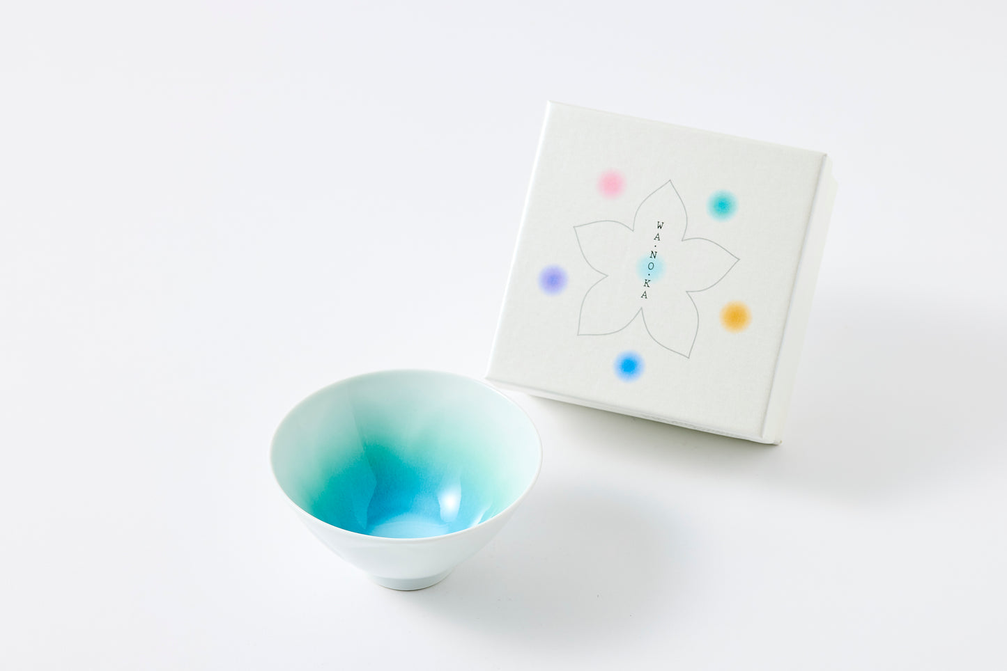 WANOKA Flower-Shaped Rice Bowl GR Arita Porcelain