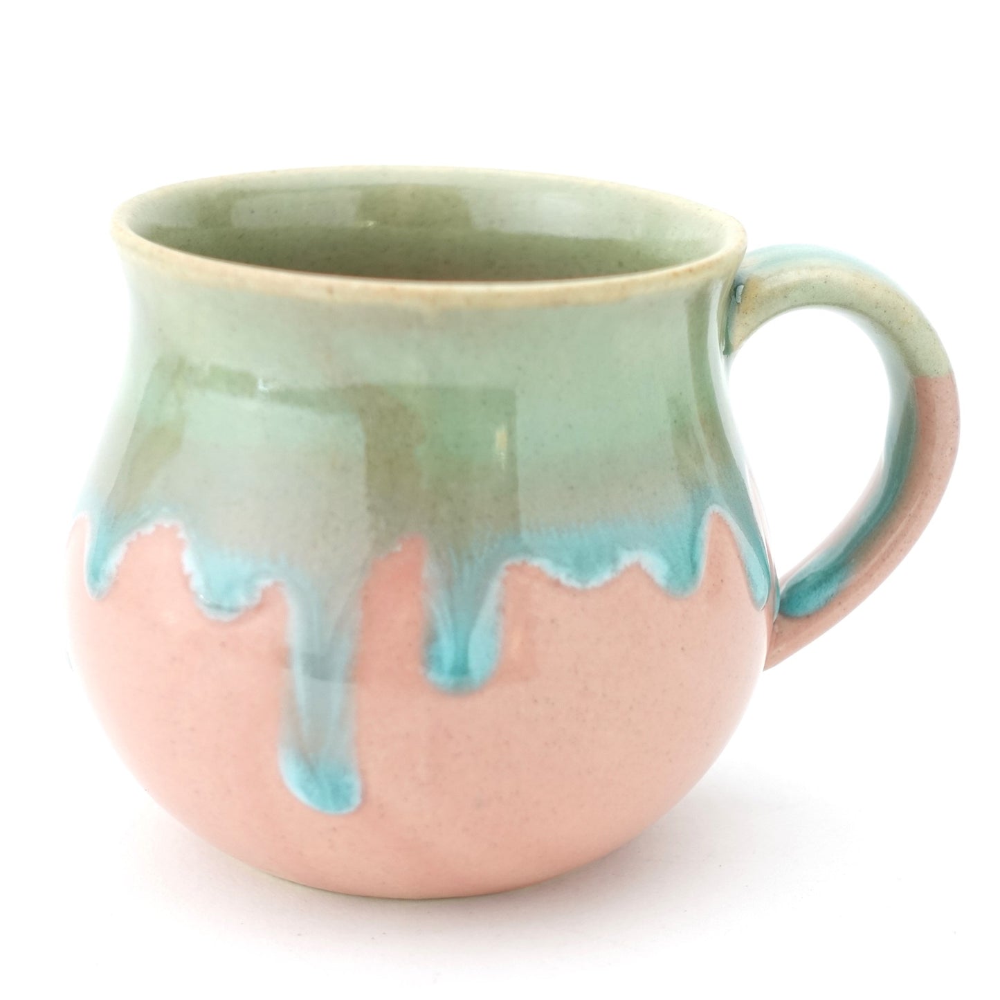 White Drip Glaze Pink Aroma Mug Hasami Porcelain