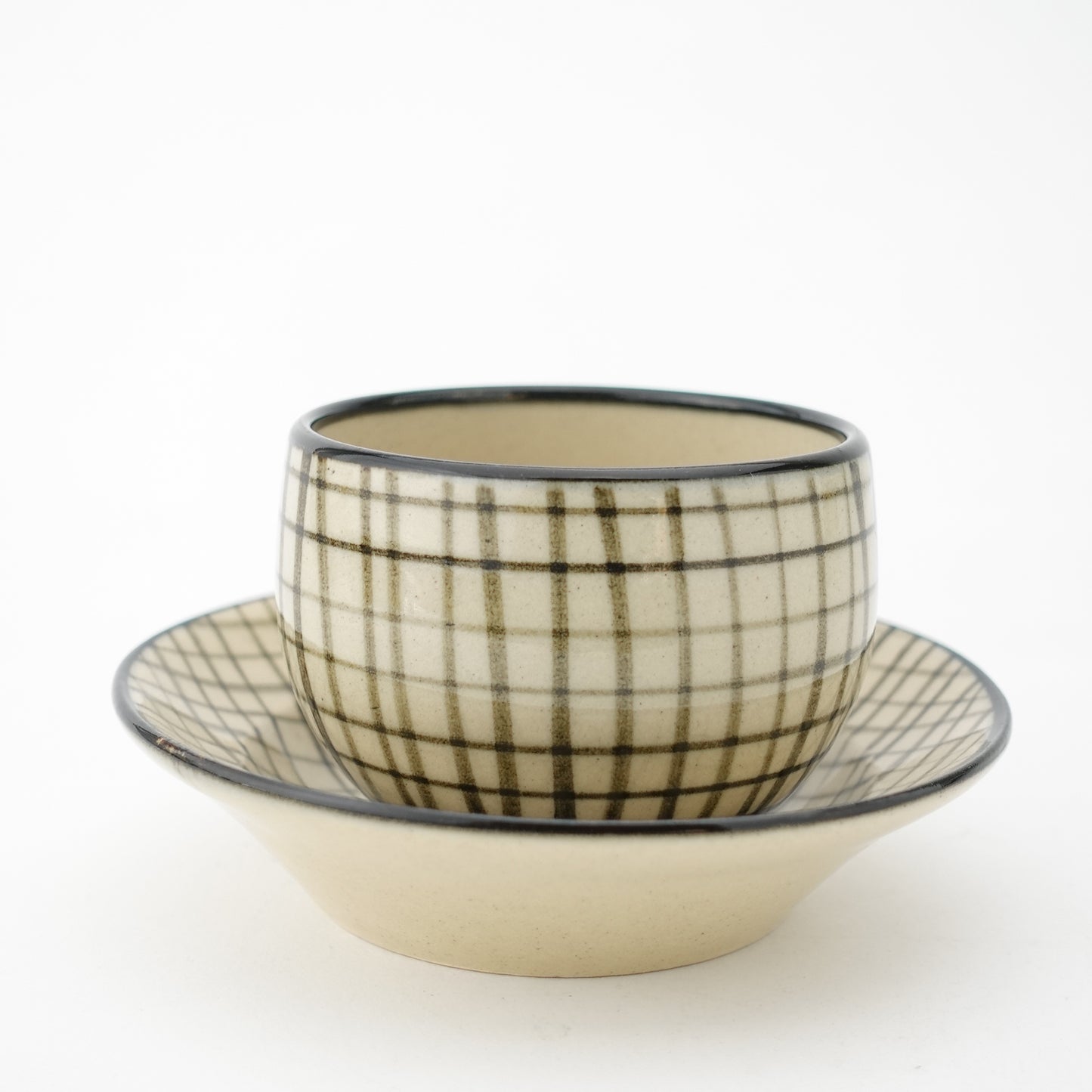 FD Lattice Sencha Teacup & Saucer Hasami Porcelain