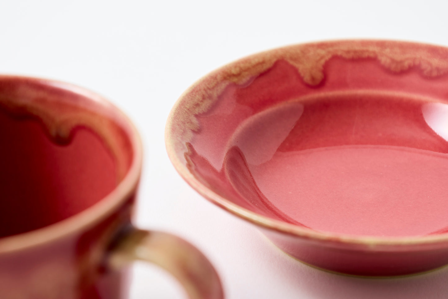 Edge Glaze Drip Cup & Saucer Hasami Porcelain