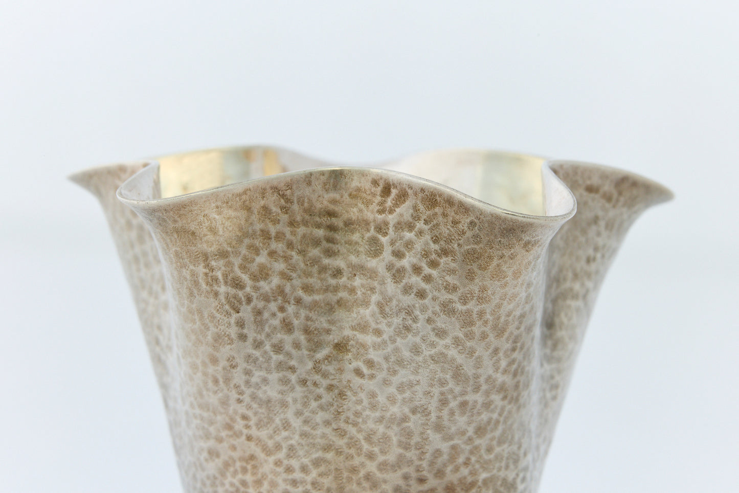 Silver Hammered Sake Pitcher and Cup Set