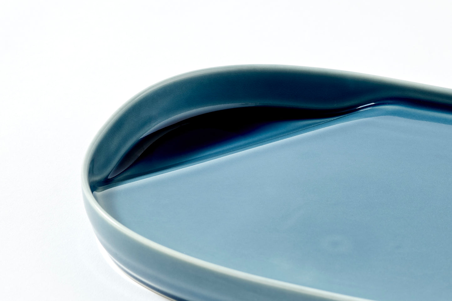 suzuri Plate Oval Navy Blue